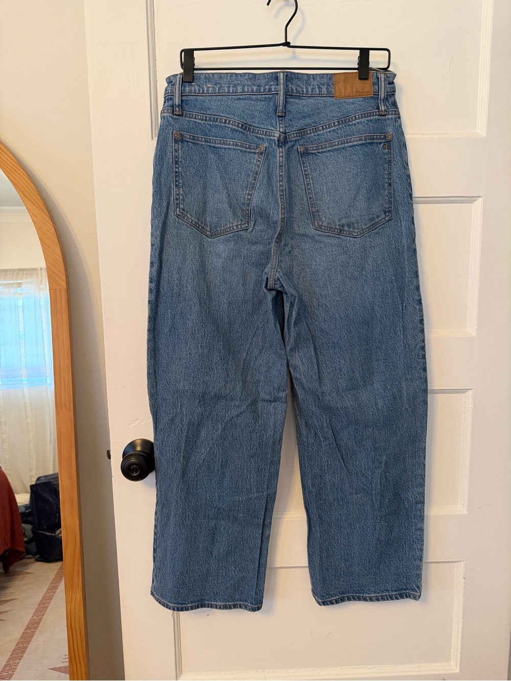 Madewell The Perfect Vintage Wide Leg Crop Women's Jeans in Medium Blue Wash - Picture 4 of 11